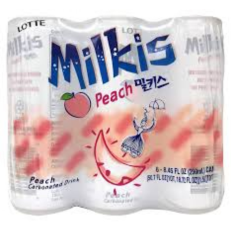 LOTTE MILKIS Peach - 6 tins