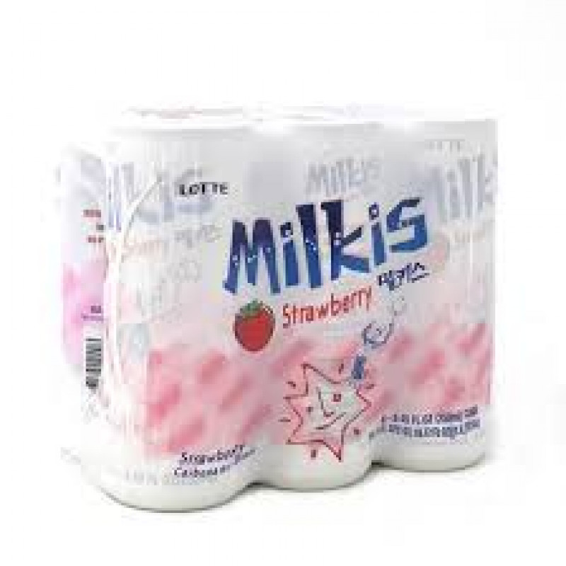 LOTTE MILKIS strawberry - 6 tins