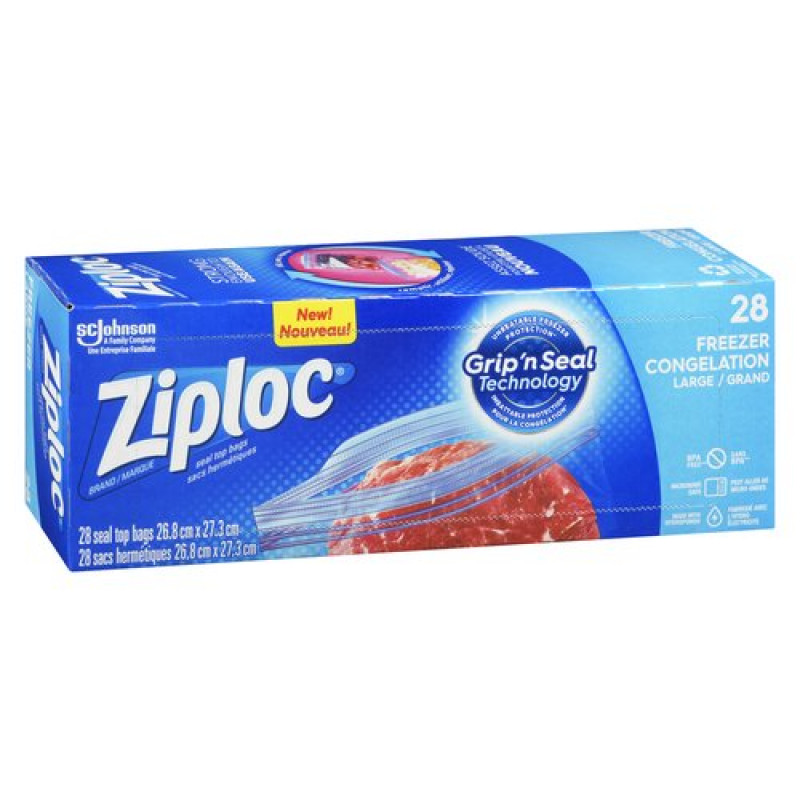 ziploc 50 seal top bags 26.8*27.3cm 