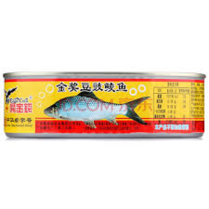 Canned dace in black bean sauce