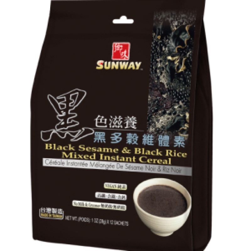 Black sesame and black rice mixed instant cereal